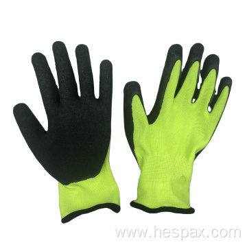 Hespax Mechanic 10G Crinckle Latex Coated Work Gloves